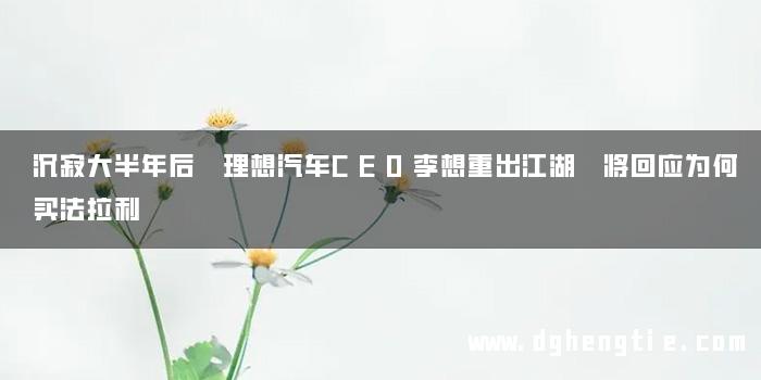 沉寂大半年后 理想汽车CEO李想重出江湖 将回应为何买法拉利